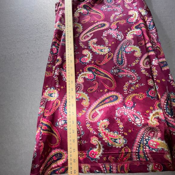 Tracy Negoshian Shiny Maximalist Paisley Dress Small Ruffle Boho Witchy Fairy - Picture 5 of 6